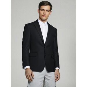 Michael Kors Sport Coat Mens 46R Black Wool Blend Two Button Blazer Suit Jacket